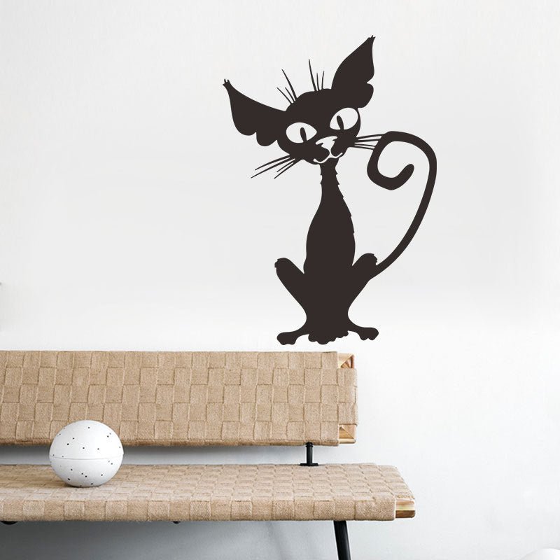 Foreign Trade Carved Wall Stickers Halloween Thriller Black Cat Creative Wall Decoration Removable Stickers FX1531 Van Gogh - 0 - Scribble Snacks