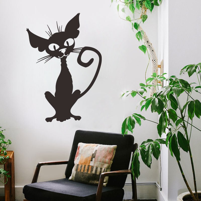 Foreign Trade Carved Wall Stickers Halloween Thriller Black Cat Creative Wall Decoration Removable Stickers FX1531 Van Gogh - 0 - Scribble Snacks