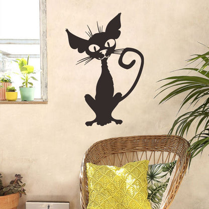 Foreign Trade Carved Wall Stickers Halloween Thriller Black Cat Creative Wall Decoration Removable Stickers FX1531 Van Gogh - 0 - Scribble Snacks