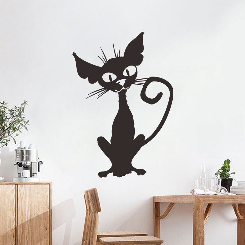 Foreign Trade Carved Wall Stickers Halloween Thriller Black Cat Creative Wall Decoration Removable Stickers FX1531 Van Gogh - 0 - Scribble Snacks