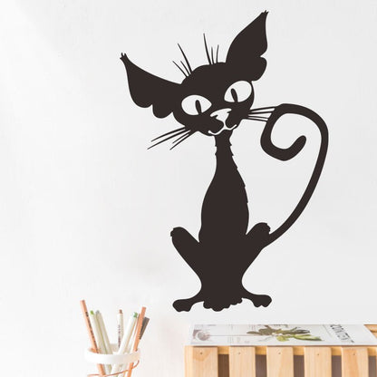 Foreign Trade Carved Wall Stickers Halloween Thriller Black Cat Creative Wall Decoration Removable Stickers FX1531 Van Gogh - 0 - Scribble Snacks