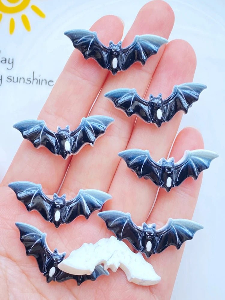 Funky Bat Snack Charms Set - Halloween - Resin Ornaments & Charms - Scribble Snacks