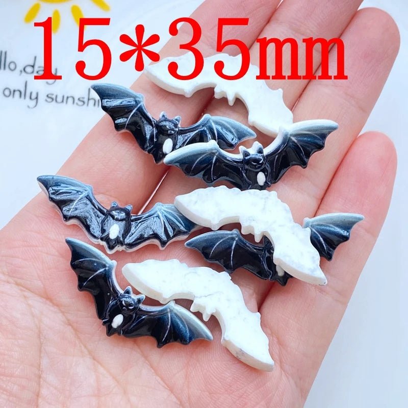 Funky Bat Snack Charms Set - Halloween - Resin Ornaments & Charms - Scribble Snacks