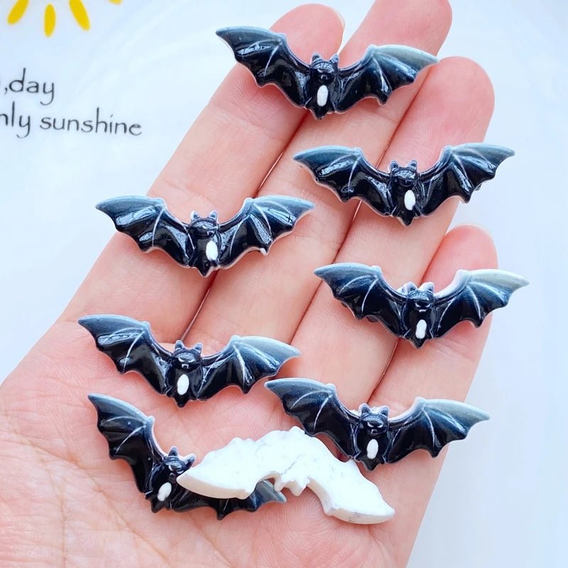 Funky Bat Snack Charms Set - Halloween - Resin Ornaments & Charms - Scribble Snacks