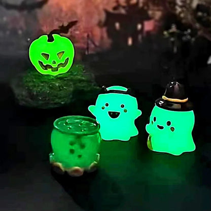 Funky Ghost Dessert Figurine - Halloween - Resin Ornaments & Charms - Scribble Snacks