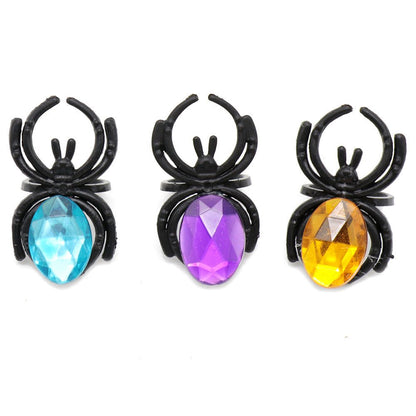 Gem Spider Halloween Plastic Toy Ring - 0 - Scribble Snacks