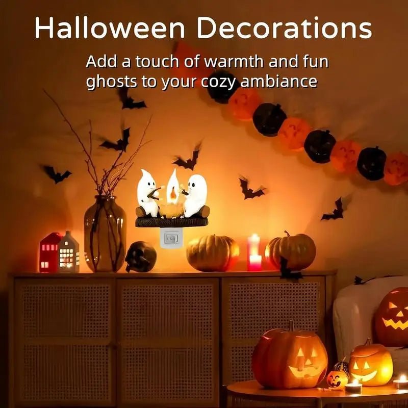 Ghost Campfire Halloween Night Light - Halloween - Lanterns & Candle Holders - Scribble Snacks