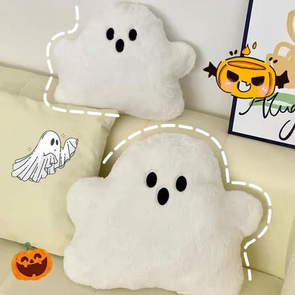 Ghost Cushion Pillow - Halloween - Seasonal Plush Pillows & Throw Decorations - Scribble Snacks