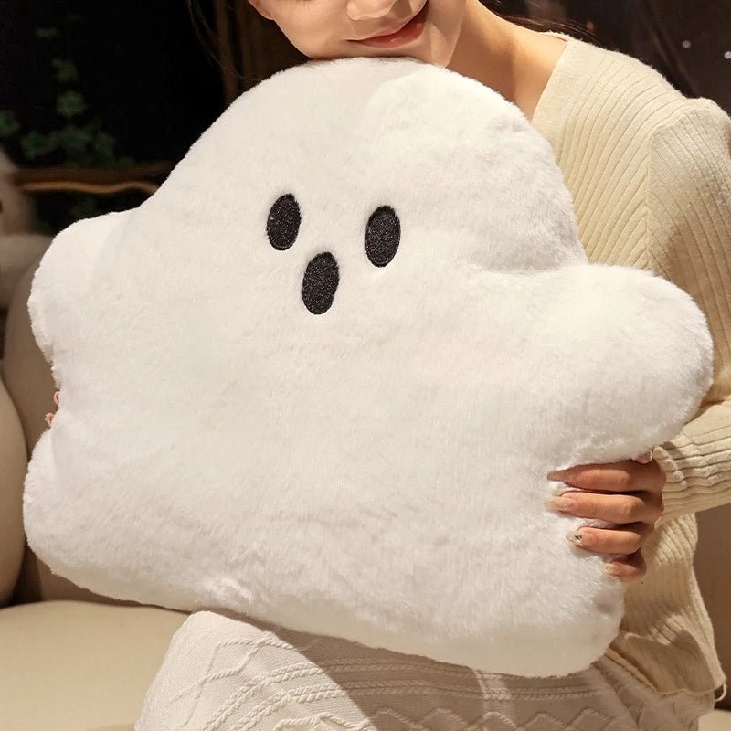 Ghost Cushion Pillow - Halloween - Seasonal Plush Pillows & Throw Decorations - Scribble Snacks