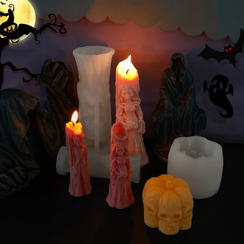 Ghost Groom Halloween Scented Candle Silicone Mold - 0 - Scribble Snacks