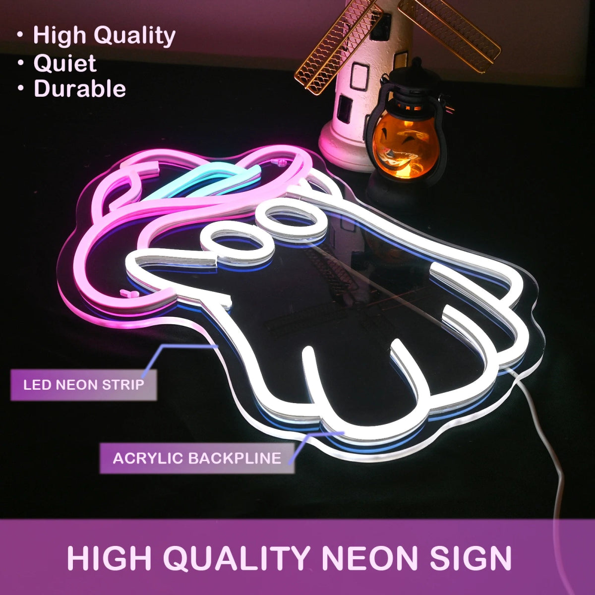 Ghost LED Neon Wall Lights - Halloween - LED Lighting & Neon Signs - Scribble Snacks