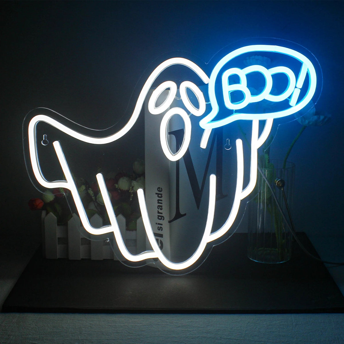 Ghost LED Neon Wall Lights - Halloween - LED Lighting & Neon Signs - Scribble Snacks