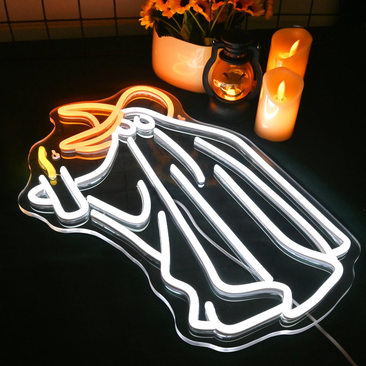 Ghost Neon Halloween Wall Light - Halloween - LED Lighting & Neon Signs - Scribble Snacks