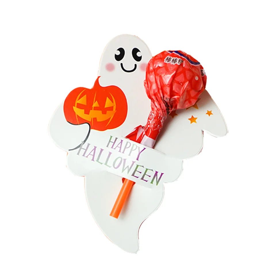 Ghost Pumpkin Lollipop Holders Pack - Halloween - Candy Buckets & Holders - Scribble Snacks