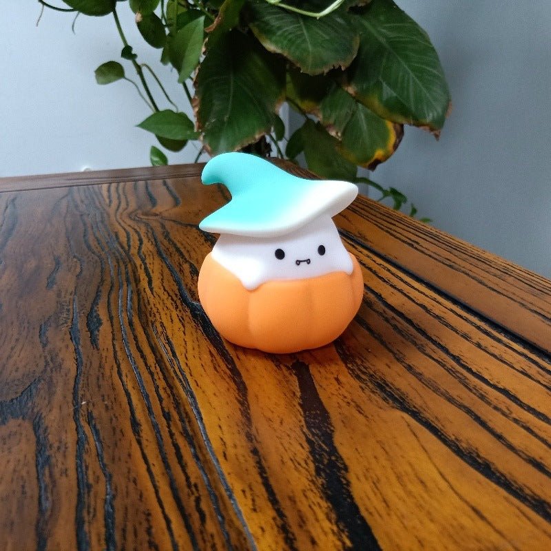 Ghost Pumpkin Small Night Lamp Halloween Silicone Pat Lamp - 0 - Scribble Snacks