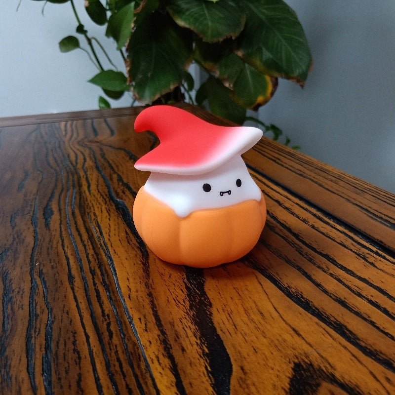 Ghost Pumpkin Small Night Lamp Halloween Silicone Pat Lamp - 0 - Scribble Snacks