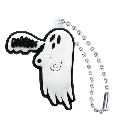 Ghost Pumpkins Keyring Accessory - Halloween - Shoe Charms & Keychains - Scribble Snacks