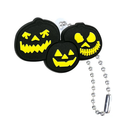 Ghost Pumpkins Keyring Accessory - Halloween - Shoe Charms & Keychains - Scribble Snacks