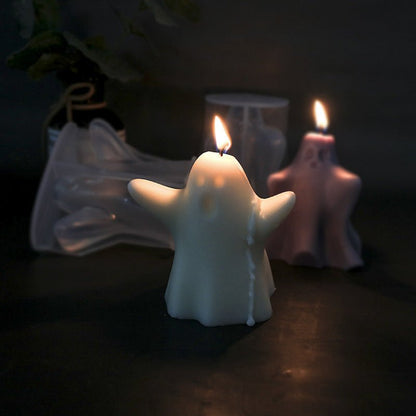 Ghostly Halloween Scented Candle Silicone Mold - 0 - Scribble Snacks