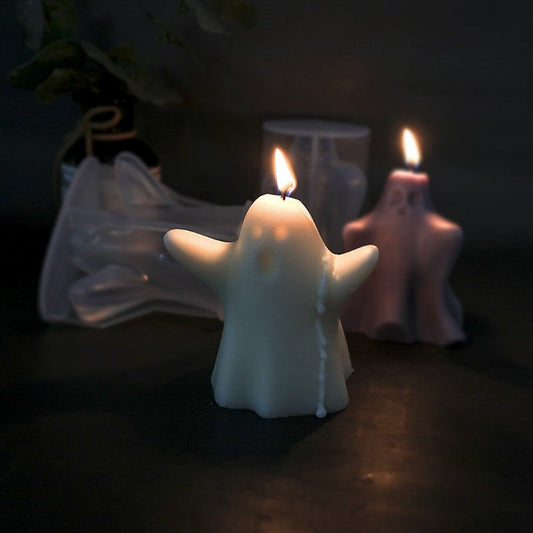 Ghostly Halloween Scented Candle Silicone Mold - 0 - Scribble Snacks