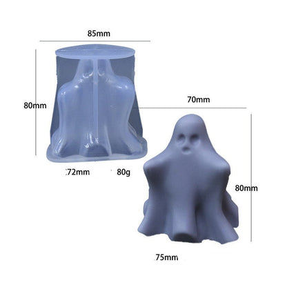 Ghostly Halloween Scented Candle Silicone Mold - 0 - Scribble Snacks