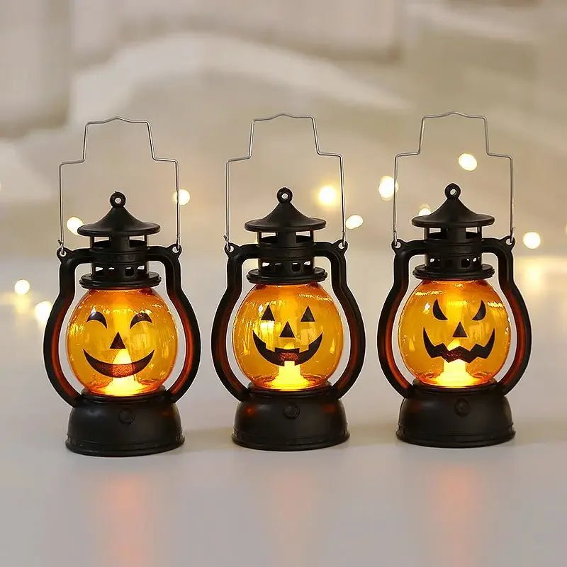 Ghostly Pumpkin Halloween Lantern - Halloween - Lanterns & Candle Holders - Scribble Snacks