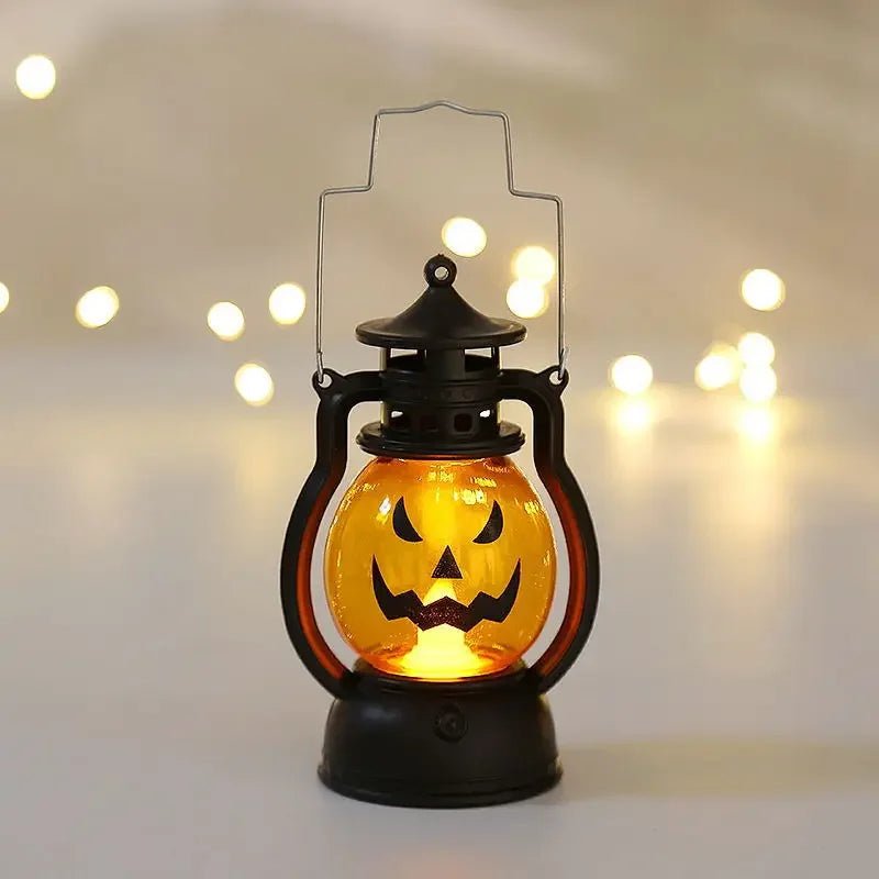 Ghostly Pumpkin Halloween Lantern - Halloween - Lanterns & Candle Holders - Scribble Snacks