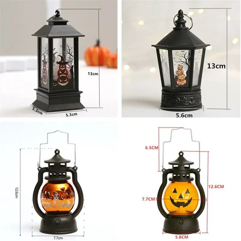 Ghostly Pumpkin Halloween Lantern - Halloween - Lanterns & Candle Holders - Scribble Snacks