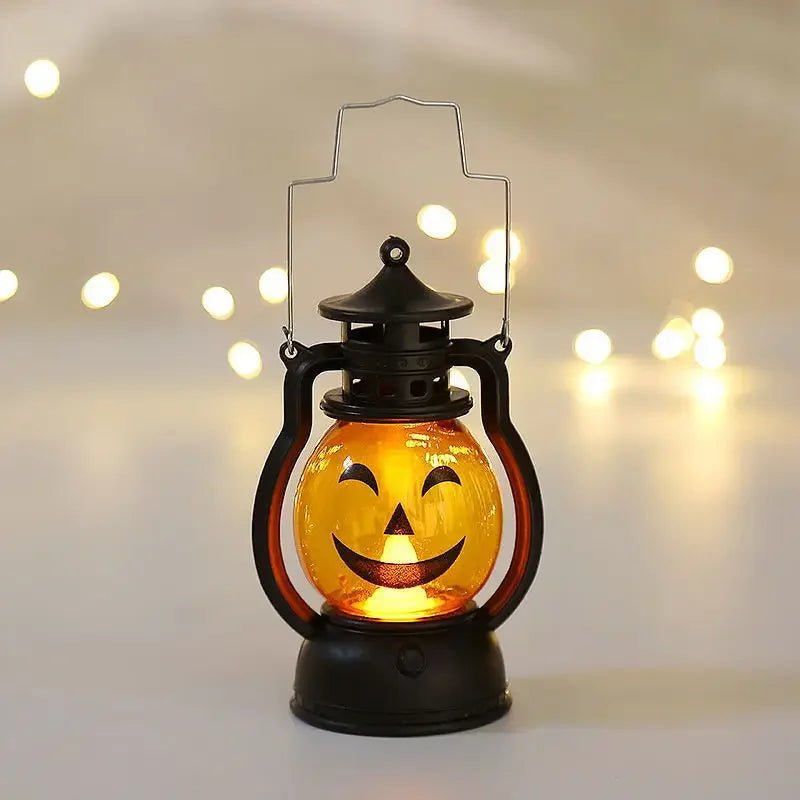 Ghostly Pumpkin Halloween Lantern - Halloween - Lanterns & Candle Holders - Scribble Snacks