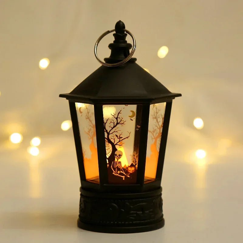 Ghostly Pumpkin Halloween Lantern - Halloween - Lanterns & Candle Holders - Scribble Snacks