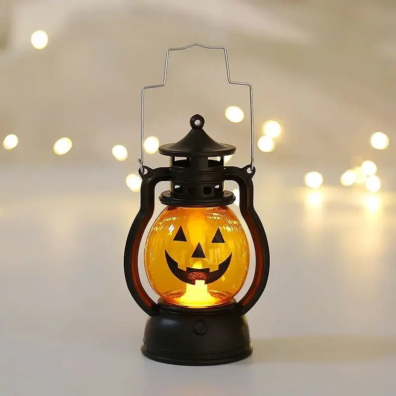 Ghostly Pumpkin Halloween Lantern - Halloween - Lanterns & Candle Holders - Scribble Snacks