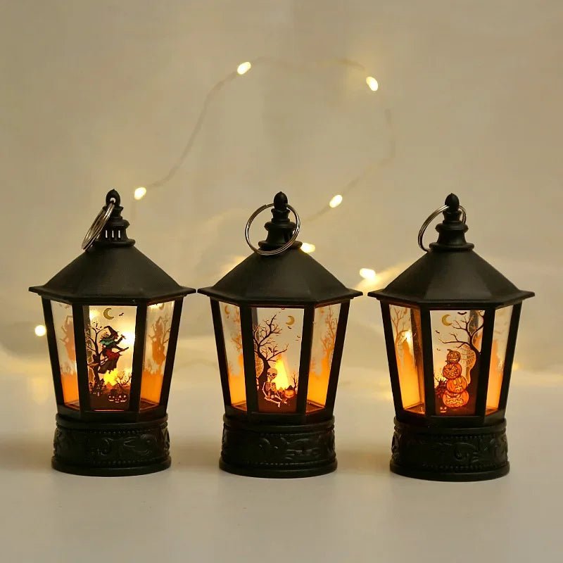 Ghostly Pumpkin Halloween Lantern - Halloween - Lanterns & Candle Holders - Scribble Snacks