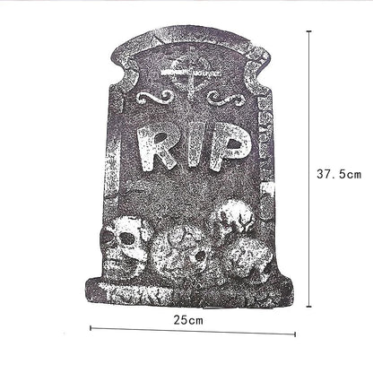 Ghostly Tombstone Halloween Props - Halloween - Haunted House Props (Bloody Cloth, Tombstones, Warning Tape) - Scribble Snacks