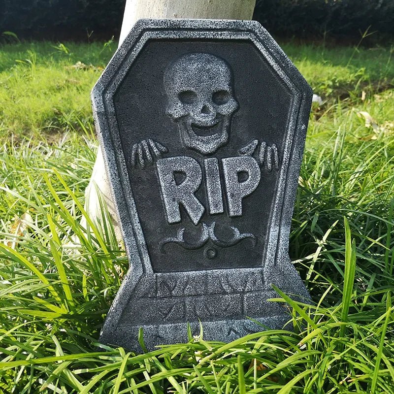 Ghostly Tombstone Halloween Props - Halloween - Haunted House Props (Bloody Cloth, Tombstones, Warning Tape) - Scribble Snacks