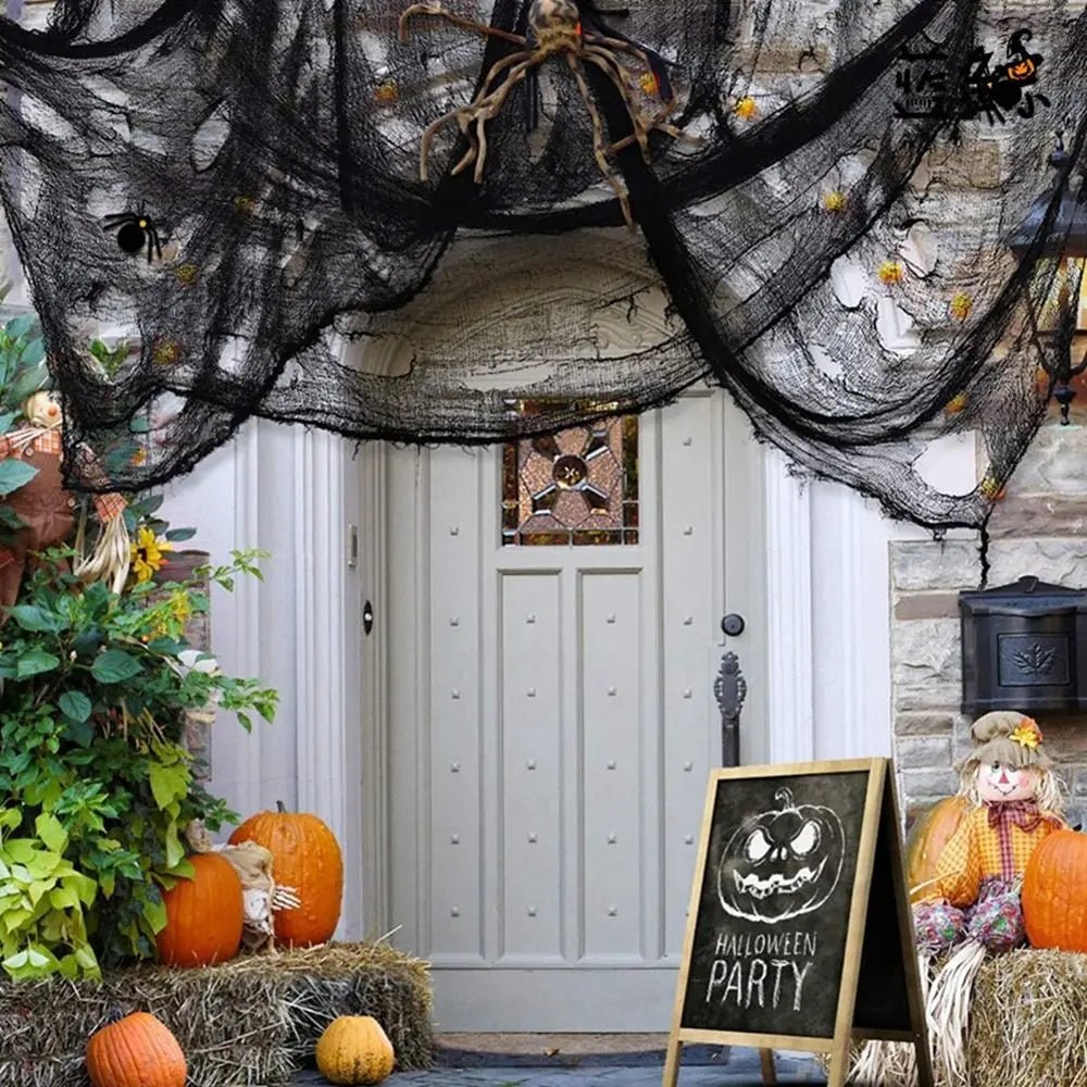 Ghostly Treats Halloween Gauze Decor - Halloween - Spider Webs & Gauze Decorations - Scribble Snacks