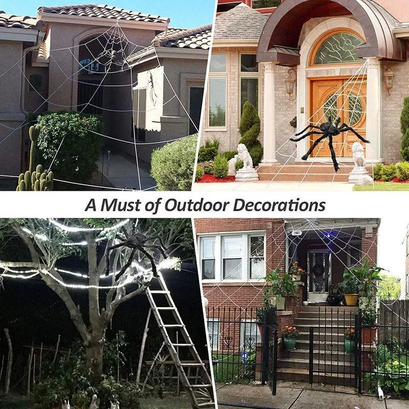 Giant Black Spider Halloween Decor - Halloween - Fake Spiders & Insects - Scribble Snacks