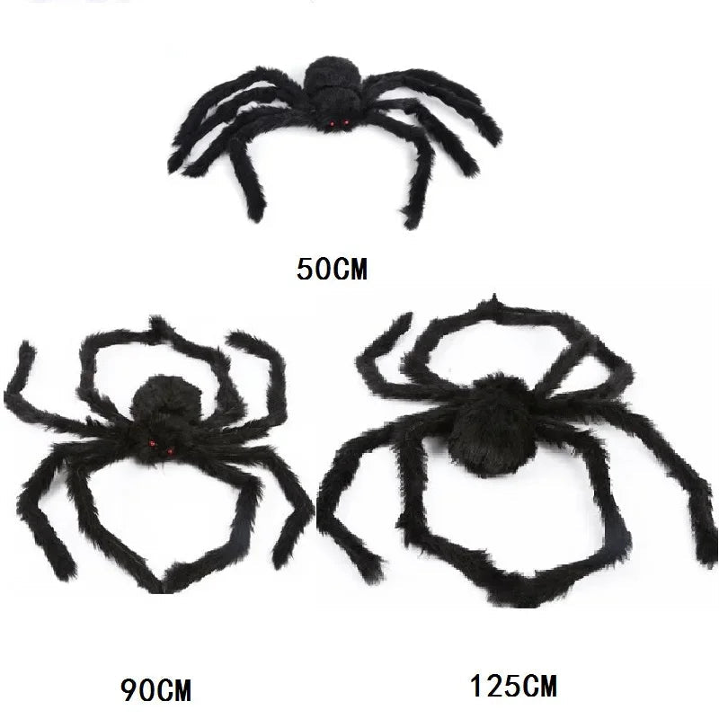 Giant Black Spider Halloween Decor - Halloween - Fake Spiders & Insects - Scribble Snacks