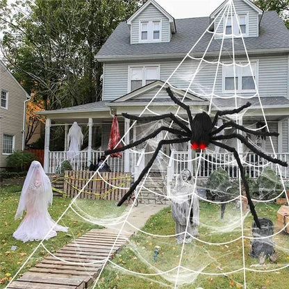 Giant Black Spider Halloween Decor - Halloween - Fake Spiders & Insects - Scribble Snacks