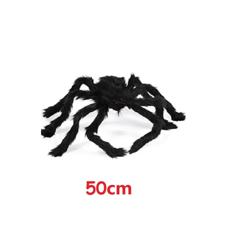 Giant Black Spider Halloween Decor - Halloween - Fake Spiders & Insects - Scribble Snacks