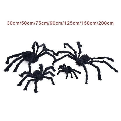 Giant Black Spider Halloween Decor - Halloween - Fake Spiders & Insects - Scribble Snacks