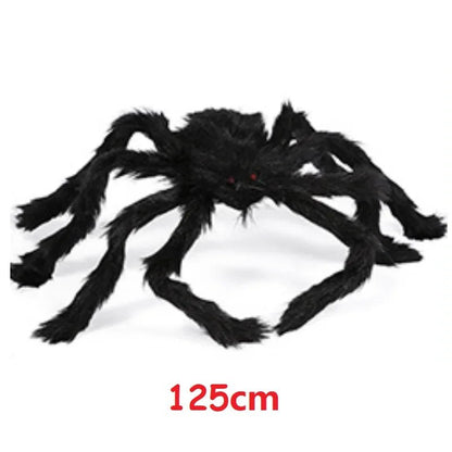 Giant Black Spider Halloween Decor - Halloween - Fake Spiders & Insects - Scribble Snacks