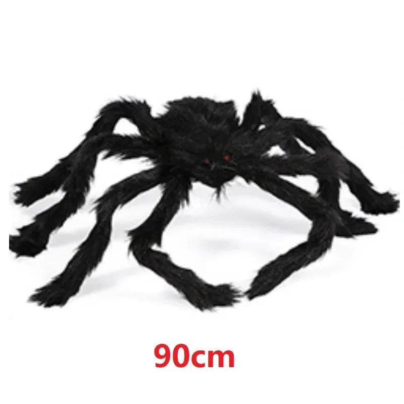 Giant Halloween Plush Spider Decor - Halloween - Outdoor Yard Decorations (Tombstones, Giant Props) - Scribble Snacks