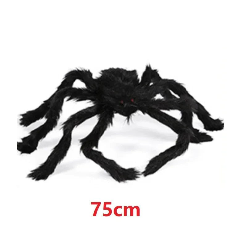 Giant Halloween Plush Spider Decor - Halloween - Outdoor Yard Decorations (Tombstones, Giant Props) - Scribble Snacks