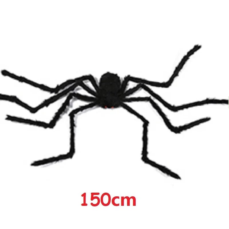 Giant Halloween Plush Spider Decor - Halloween - Outdoor Yard Decorations (Tombstones, Giant Props) - Scribble Snacks