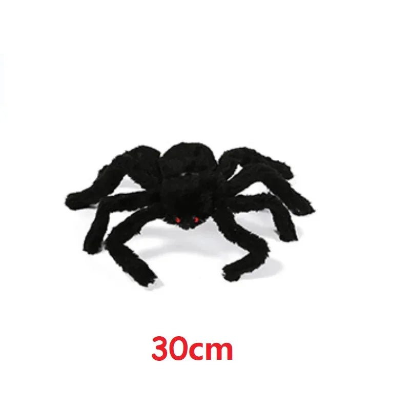 Giant Halloween Plush Spider Decor - Halloween - Outdoor Yard Decorations (Tombstones, Giant Props) - Scribble Snacks