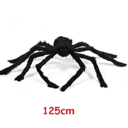 Giant Halloween Plush Spider Decor - Halloween - Outdoor Yard Decorations (Tombstones, Giant Props) - Scribble Snacks