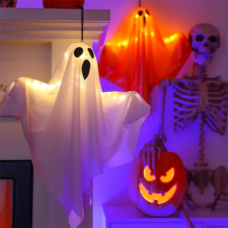 Glow Ghost Halloween Decorations - Halloween - Party Banners & Hanging Ornaments - Scribble Snacks