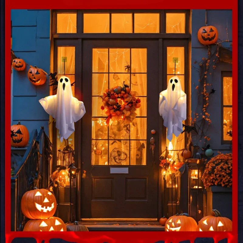 Glow Ghost Halloween Decorations - Halloween - Party Banners & Hanging Ornaments - Scribble Snacks