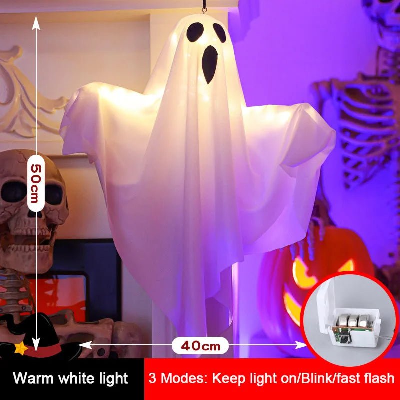 Glow Ghost Halloween Decorations - Halloween - Party Banners & Hanging Ornaments - Scribble Snacks