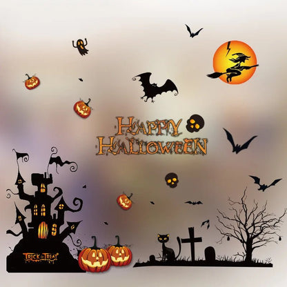 Glow Pumpkin Halloween Stickers - Halloween - Stickers & Labels (including Scrapbooking, Wall Decals) - Scribble Snacks